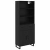 vidaXL Bufet 2 buc. Stejar Negru 69,5 x 34 x 180 cm