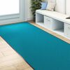 vidaXL Covoraș de intrare Cyan și Negru 120 x 350 cm Poliamidă și PVC