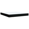 vidaXL Pat box spring cu saltea, negru, 180x200 cm, catifea