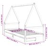vidaXL Cadru pat copii cu sertare, 80x200 cm, lemn masiv de pin