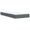 vidaXL Pat box spring cu saltea, gri &icirc;nchis, 80x200 cm, catifea