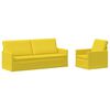 vidaXL Set de canapea 2 pcs Galben Deschis Țesătură