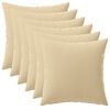 vidaXL Husă pentru pernă 6 pcs HEERLEN Bej 30 x 30 cm Poliester