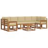 vidaXL Set de canapele de exterior cu pernă 8 pcs Natural și Bej
