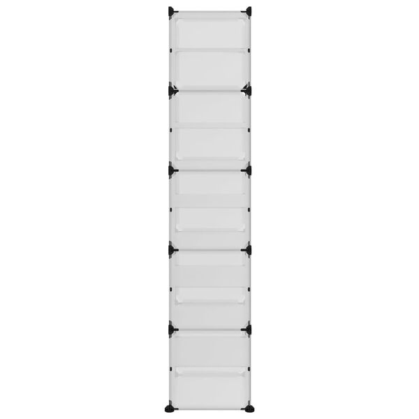 vidaXL Suport de pantofi, transparent, 44x31,5x153,5 cm, PP