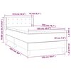 vidaXL Pat box spring cu saltea, albastru &icirc;nchis, 100x200 cm, catifea