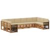 vidaXL Set de canapele de exterior cu pernă 7 pcs natural