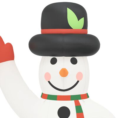 vidaXL Om de zăpadă gonflabil pentru Crăciun cu LED-uri, 805 cm