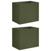 vidaXL Vază pentru Grădină 2 buc. Verde măsliniu 50 x 40 x 50 cm