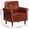 vidaXL Fotoliu, maro, piele naturală