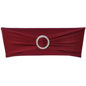 vidaXL Fundă elastică decorativă scaun, cataramă diamante, bordo, 25 buc.