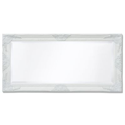 vidaXL Oglindă verticală în stil baroc, 100 x 50 cm, alb