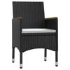 vidaXL Set mobilier de grădină cu perne, 9 piese, negru