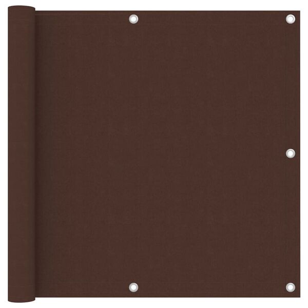 vidaXL Paravan de balcon, maro, 90 x 400 cm, țesătură oxford