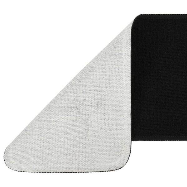 vidaXL Covorașe de scări, 15 buc., negru, 75x20 cm, dreptunghiular