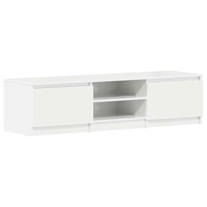 vidaXL Dulap TV, alb extralucios, 140x40x35,5 cm, lemn prelucrat