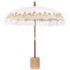 vidaXL Umbrela balineză cu bază Crem &Oslash; 210-220 cm