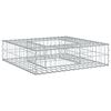 vidaXL Pat ridicat din gabion 80 x 80 x 20 cm Oțel Galvanizat Argintiu