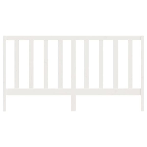 vidaXL Tăblie de pat, alb, 206x4x100 cm, lemn masiv de pin
