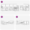 vidaXL Set de canapele de exterior cu pernă 7 pcs Natural și Crem