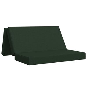 vidaXL Canapea Pat Pliabilă 160 x 67 x 45 cm Verde &icirc;nchis