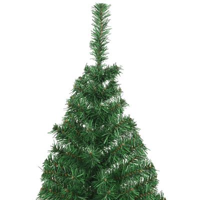 vidaXL Pom de Crăciun artificial cu ramuri groase, verde, 210 cm, PVC