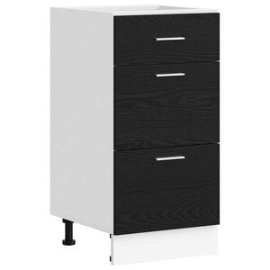 vidaXL Culoar de bază pentru bucătărie Stejar Negru 40 x 46 x 81,5 cm