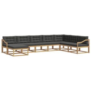 vidaXL Set de canapele de exterior 8 buc. Alb și antracit