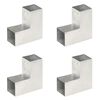 vidaXL Conectori de grindă, formă L, 4 buc, 81x81 mm, metal galvanizat