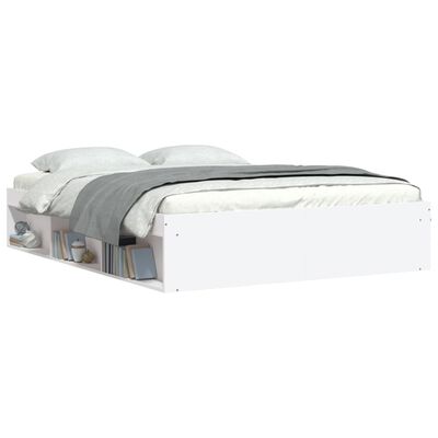 vidaXL Cadru de pat, alb, 140x200 cm