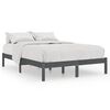 vidaXL Cadru de pat mic dublu, gri, 120x190 cm, lemn masiv
