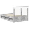 vidaXL Cadru de pat cu headboard Beton 120 x 190 cm Lemn de pin masiv