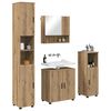 vidaXL Set de mobilier pentru baie Pe perete 4 pcs Stejar Artizanal