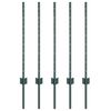 vidaXL St&acirc;lp de gard. 5 pcs Verde 120 cm Oțel