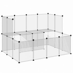 vidaXL Cușcă pentru animale mici transparent 143x107x93 cm PP și oțel