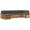 vidaXL Set de canapele de exterior 6 buc. Natural și Antracit