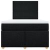 vidaXL Pat box spring cu saltea, negru, 120x190 cm, catifea