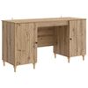vidaXL Birou Stejar Artizanal Lemn prelucrat 142,5 x 50 x 75 cm