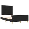 vidaXL Cadru de pat cu headboard Negru 120 x 200 cm țesătură