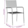 vidaXL Set de masă pentru grădină cu pernă 3 pcs Gri poliratan