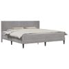 vidaXL Cadru de pat cu saltea Gri deschis 180 x 200 cm Catifea