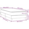 vidaXL Pat box spring cu saltea, gri deschis, 100x220 cm, catifea