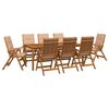 vidaXL Set de dining pentru grădină, 9 piese natural