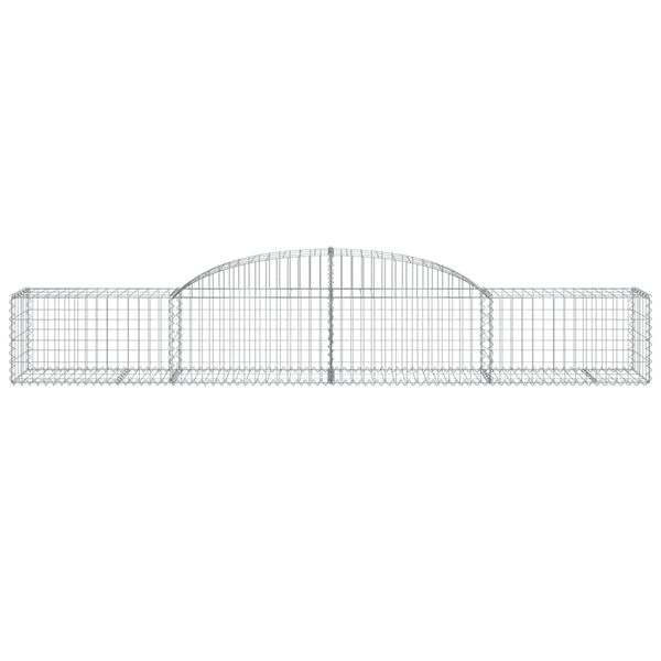 vidaXL Coșuri gabion arcuite, 11 buc., 300x50x40/60cm, fier galvanizat