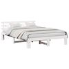 vidaXL Cadru de pat cu headboard Alb 160 x 200 cm Lemn de pin masiv