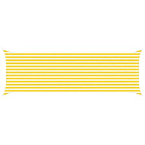 vidaXL P&acirc;nză de umbră Galben și alb 6 x 2 m 100% poliester Oxford