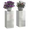 vidaXL Suport pentru plante 2 pcs Argintiu 24 x 24 x 55 cm