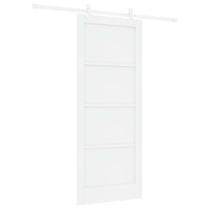 vidaXL Ușă glisantă Alb 83 x 202 cm Lemn masiv de pin