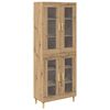 vidaXL Bufet Stejar Artizanal 69,5 x 34 x 180 cm Lemn prelucrat