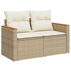 vidaXL Set de canapele pentru grădină cu pernă 8 pcs Bej Rattan poli